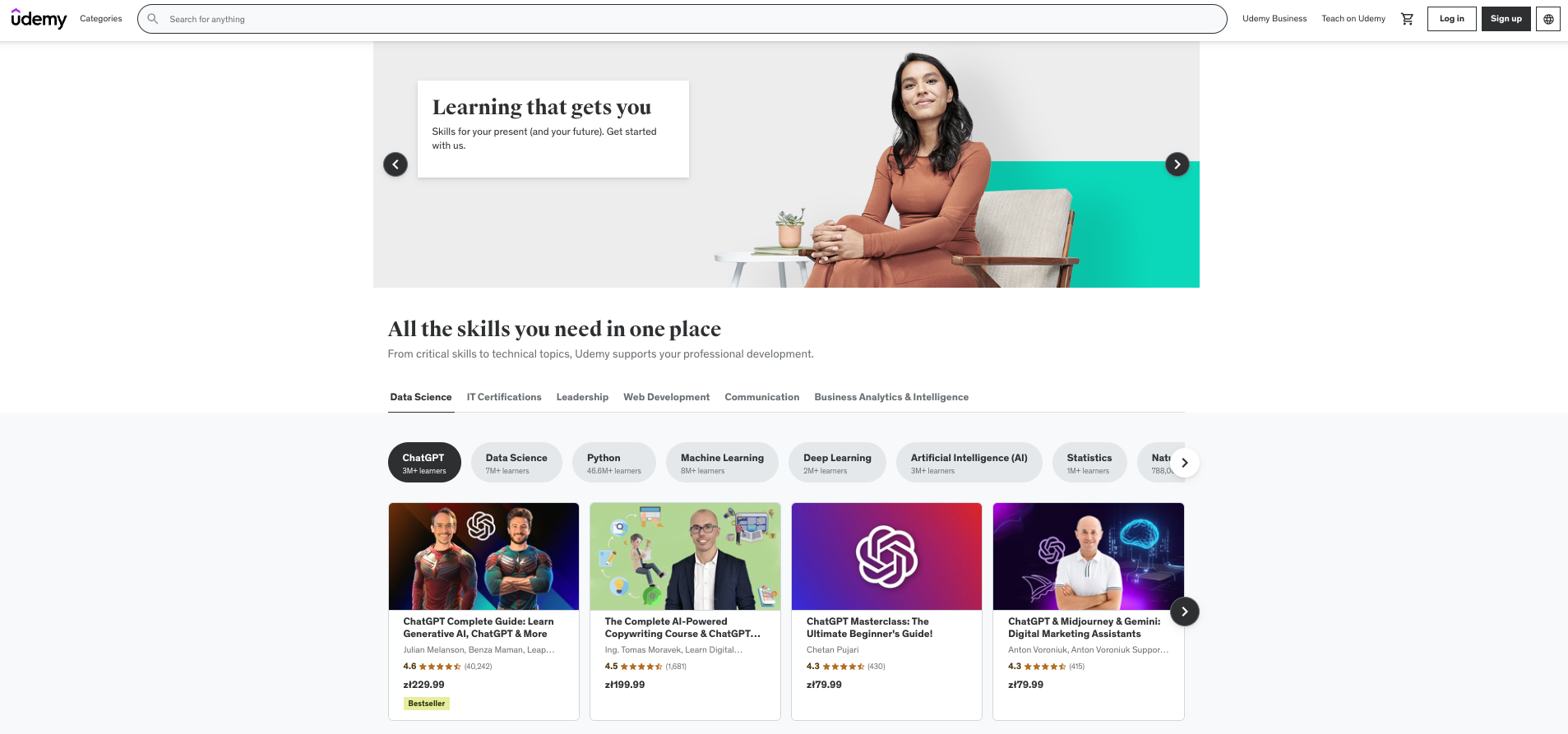 Udemy website.